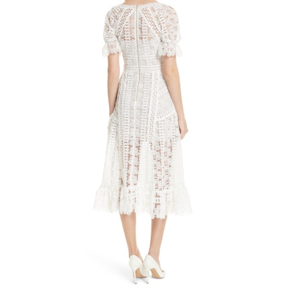 SOLD NWT self-portrait floral guipure lace midi - Picture 2 of 8